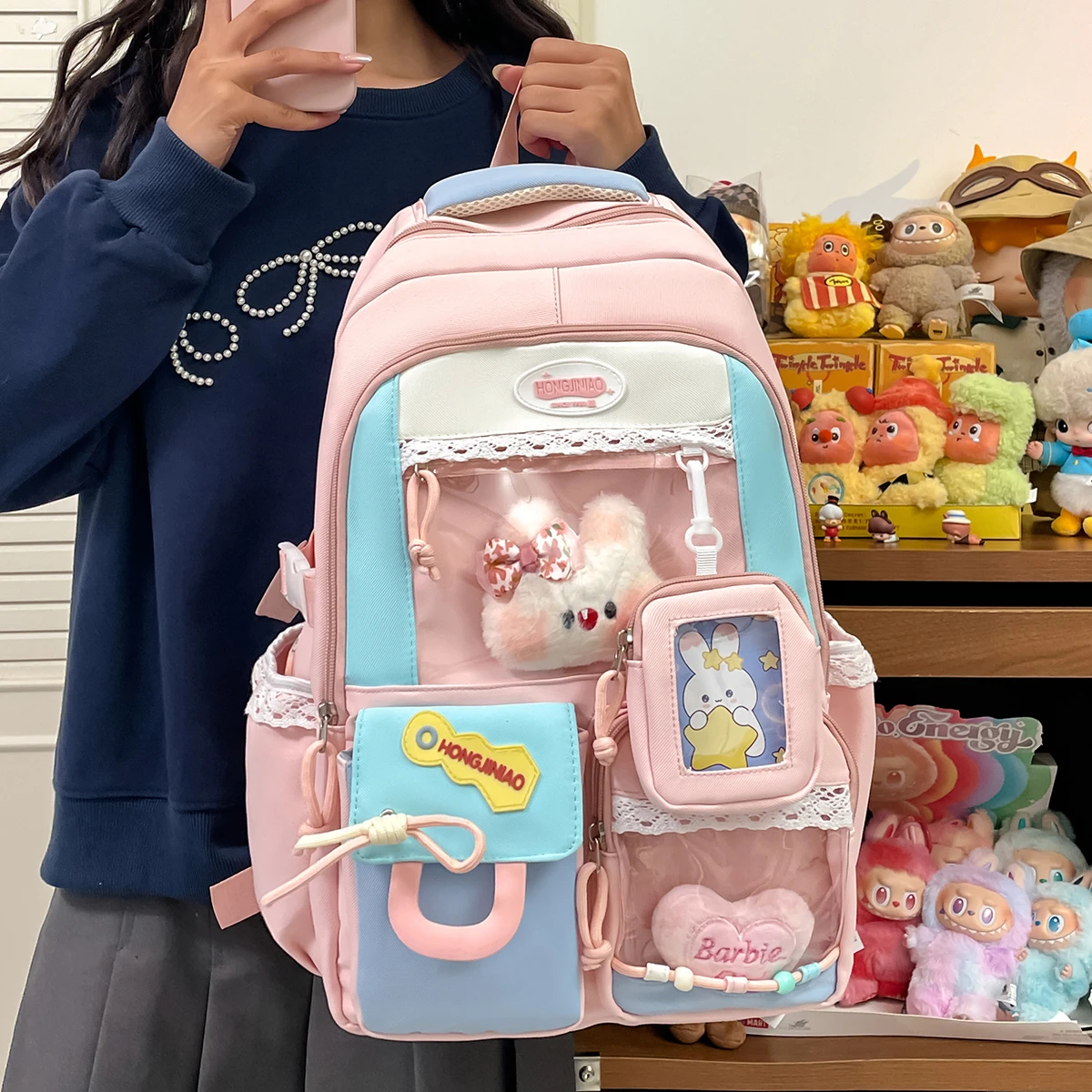 

Очаровательная высокая емкость, двойная круглая интеллектация японского Sle Sweet School Sweetheart, большая емкость вместо High Schoo...