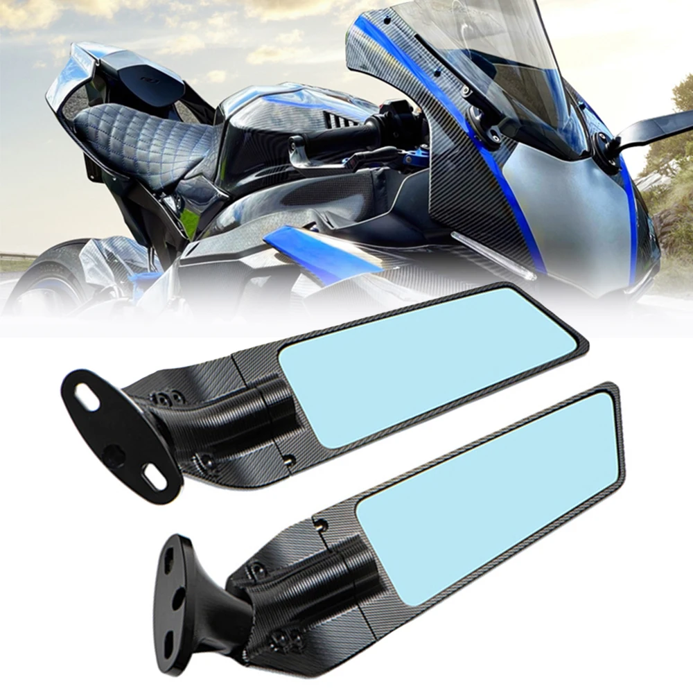 

Motorcycle Mirror Modified Wind Wing Adjustable Rotating Rearview Mirror Moto Accessories For YAMAHA YZF R6 R1 R25 R3 R125 R15