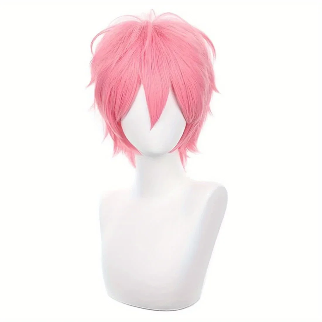 Anime Cosplay Wig Alien Stage DokiDoki Women 32cm Short Pink Hair Mizi Cosplay Wigs Mizi Wig