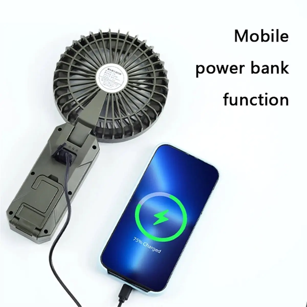 New Electronics Multifunctional LED Handheld Fan Light with Built-in 4000mAh Battery 20W Strong Wind Remote Control Atmosphere L