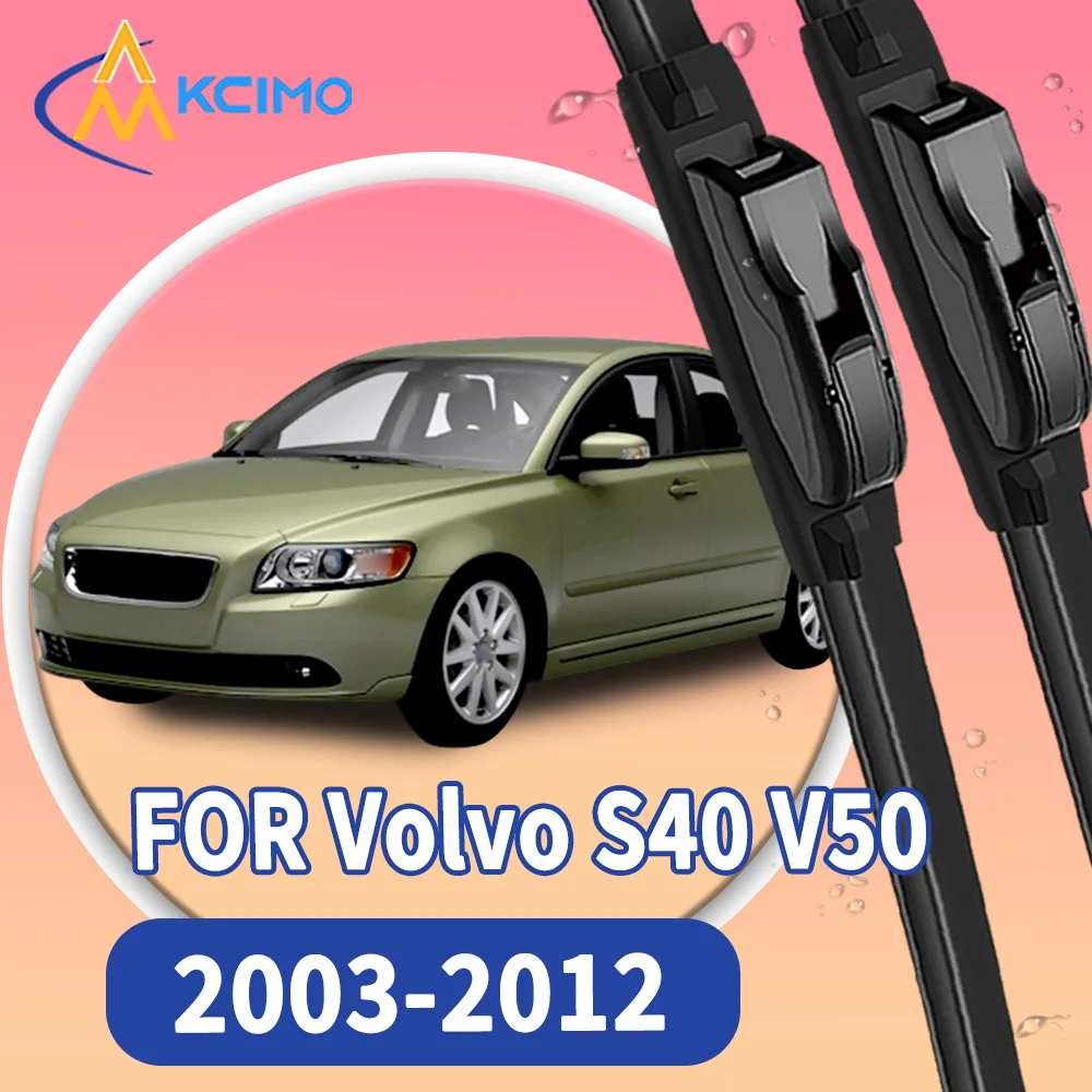 

High Quality 2pcs Windscreen Car Rain Brush Front Windshield Auto Wipers Perfect Fit for Volvo S40 V50 2003-2012 Easy Install