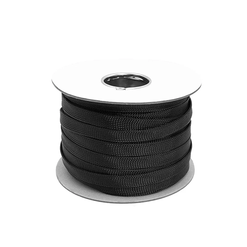 5M/10M PET Braided Sleeving ID 2mm~100mm Expandable Sheath Home Or Office Environments Protecting Wires from Bites