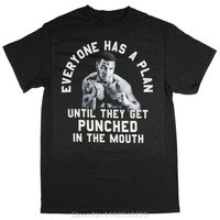Everyone Has A Plan Punched In The Mouth. Mike Tyson Quotes T-Shirt Summer Cotton T Shirt Oversized Men Clothing Streetwear