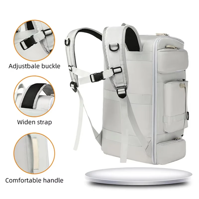 Mulit-pocket Men Laptop Backpack Travel Large Capacity Trip Business Carry-on Weekendder Casual Daypack Luggage Hiking Bag