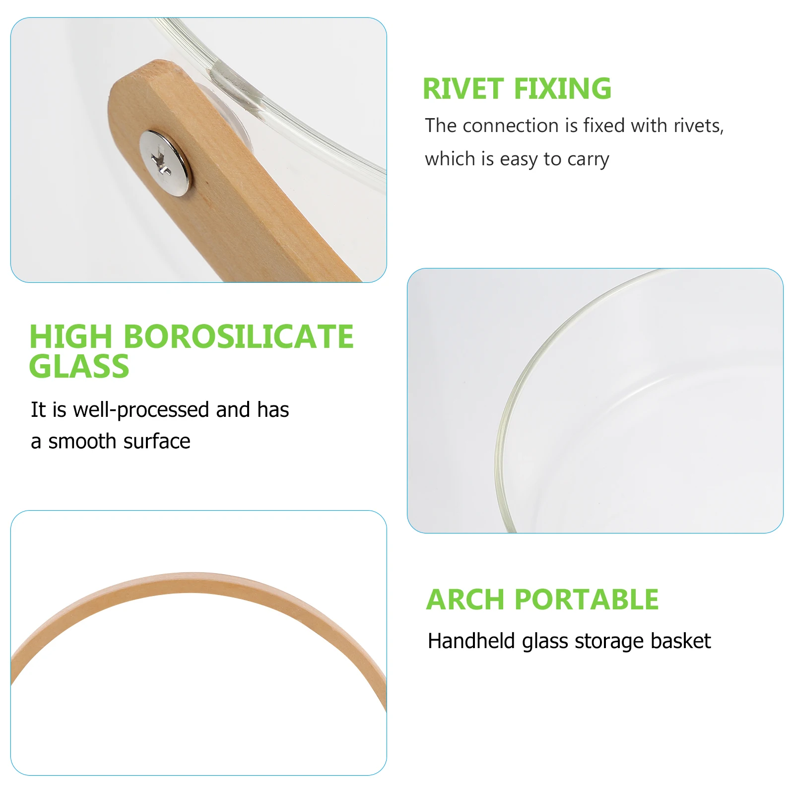 

1Pcs Glass Storage Basket High Quality Chic Storage Container for Hotel Housewarming Gift Fruit Candy Biscuit Holder