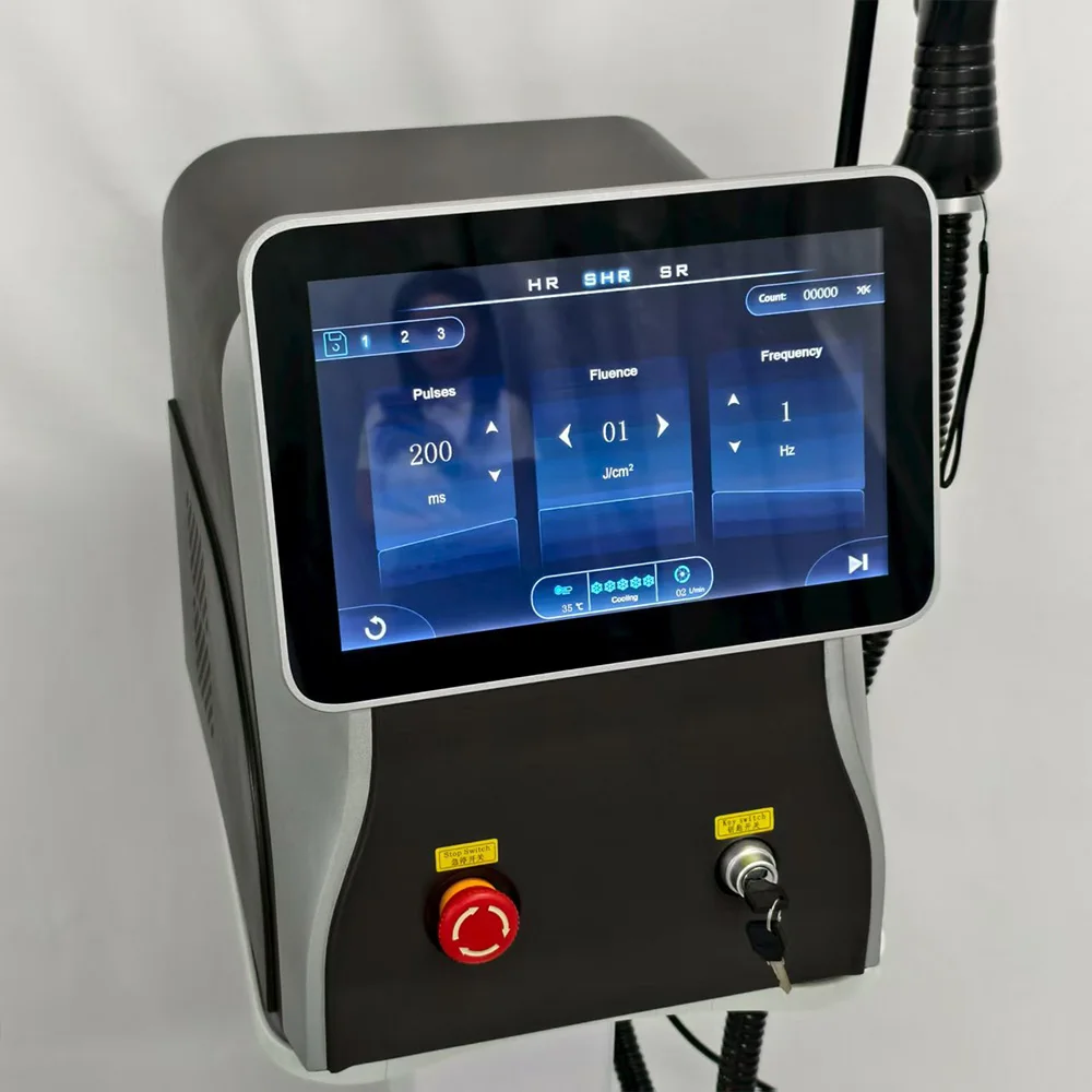 Máquina de depilación láser profesional de 3500W, platino hielo, 3 longitudes de onda, 808Nm, 755Nm, 1064Nm, máquina de belleza de diodo indoloro