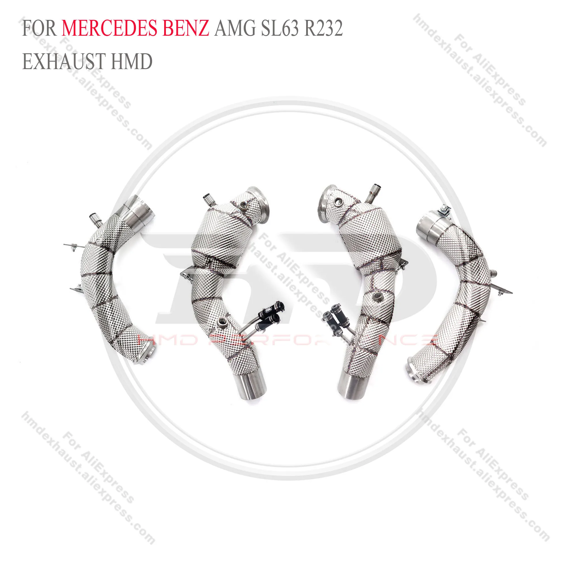 

HMD Exhaust System Stainless Steel Performance Downpipe for Mercedes Benz AMG SL63 R232 With Heat Shield
