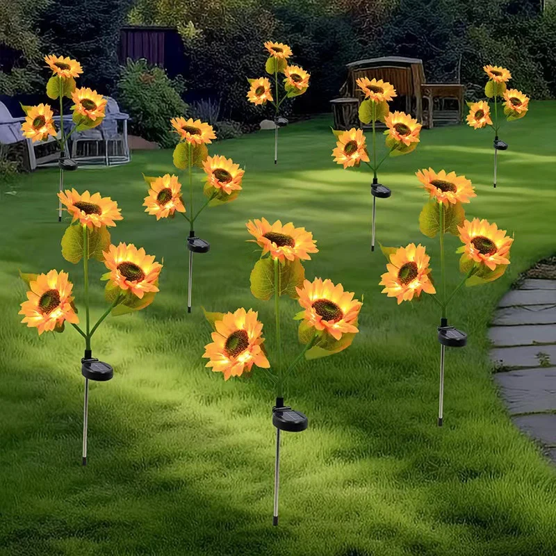 

Outdoor Solar Powered Sunflower Light for Summer Garden Lawn Wedding Ground Insert Lawn Lamp Courtyard Decoration