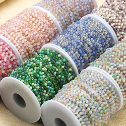 1 Meter Colorful 3mm Beads Beaded Chain Glass Crystal Beads Necklace Chain Accessories for Jewelry Making Components Crafts DIY