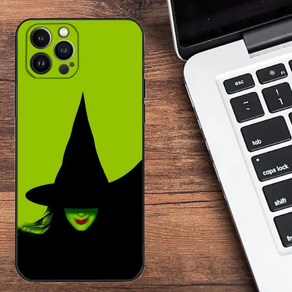 W-Wicked Musical Broadway Drama Phone Case For Apple iPhone 15,14,13,12,11,XS,XR,X,8,7,Pro,Max,Plus,mini Silicone Black Cover