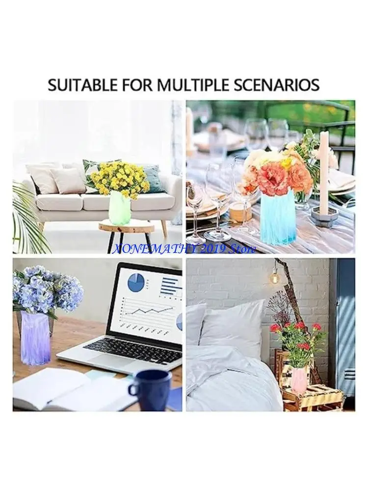 

F42F Зеркальная ваза Силиконовая форма Формы для литья эпоксидной смолы DIY Ремесло Бетонная форма