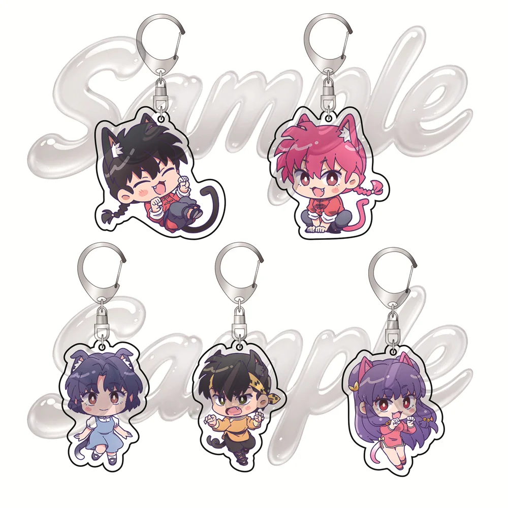 Anime Ranma ½ 6cm Acrylic Keyrings Backpack Decorations Accessories Decor Gifts Exquisite Products  Elegant Keychains