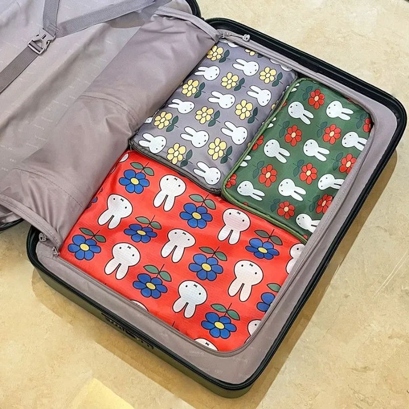 Cartoon Kawaii New Foldable Storage Bag Travel Baggage Packing Three Piece Set Good Quality Hygienic and Tidy Good Looks Miffy