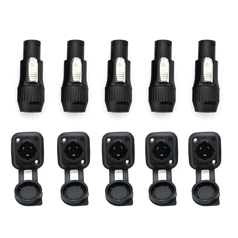10pcs Waterproof Powercon True Power Connector Outdoor Male Female Plug Socket Twist Lock AC Connector for DJ Par Light Led Bar