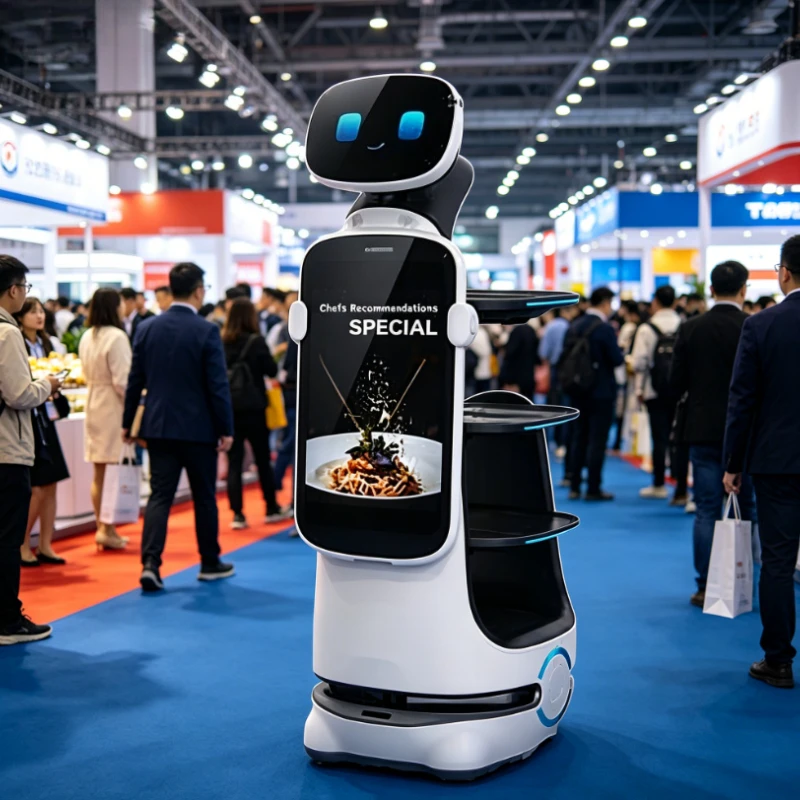 Customized Multiple Languages Food Service Robots / Sushi Delivery Robot / Restaurant Robot Waiter Service