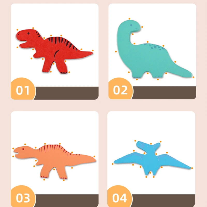 كتل التوازن الخشبية لعب للأطفال الحيوان ديناصور بناء التراص عالية مجلس ألعاب الخشب لعبة مونتيسوري الأولاد أطفال هدية