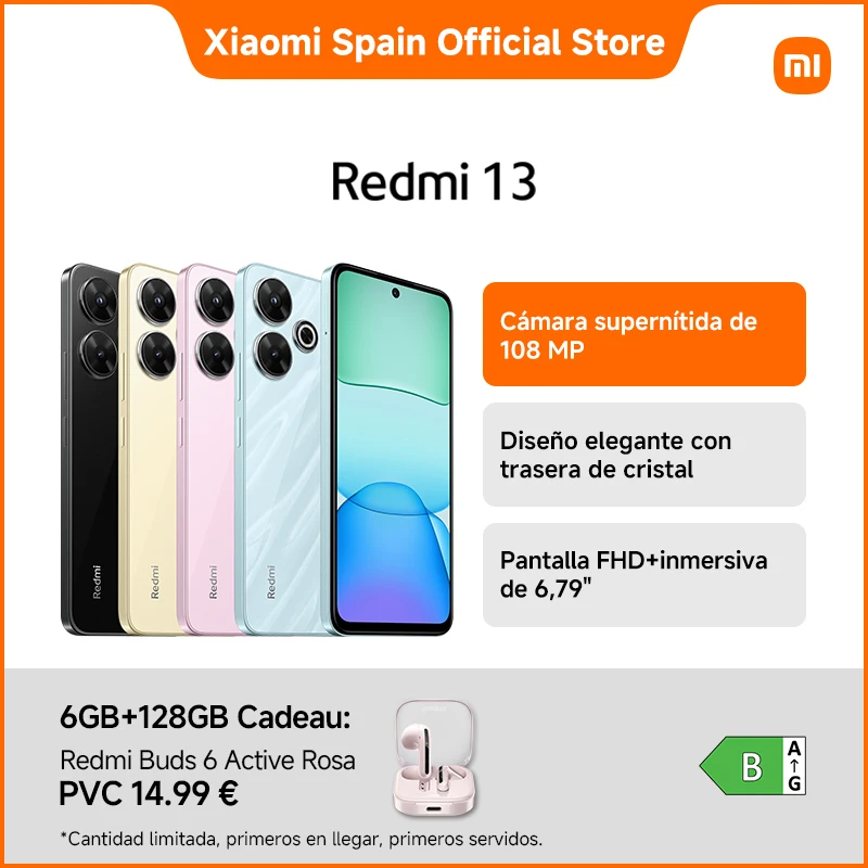 الرسمية | كاميرا Redmi 13، 108 ميجا بيكسل فائقة الوضوح، تصميم أنيق مع ظهر زجاجي، مع شحن سريع 33 وات #1