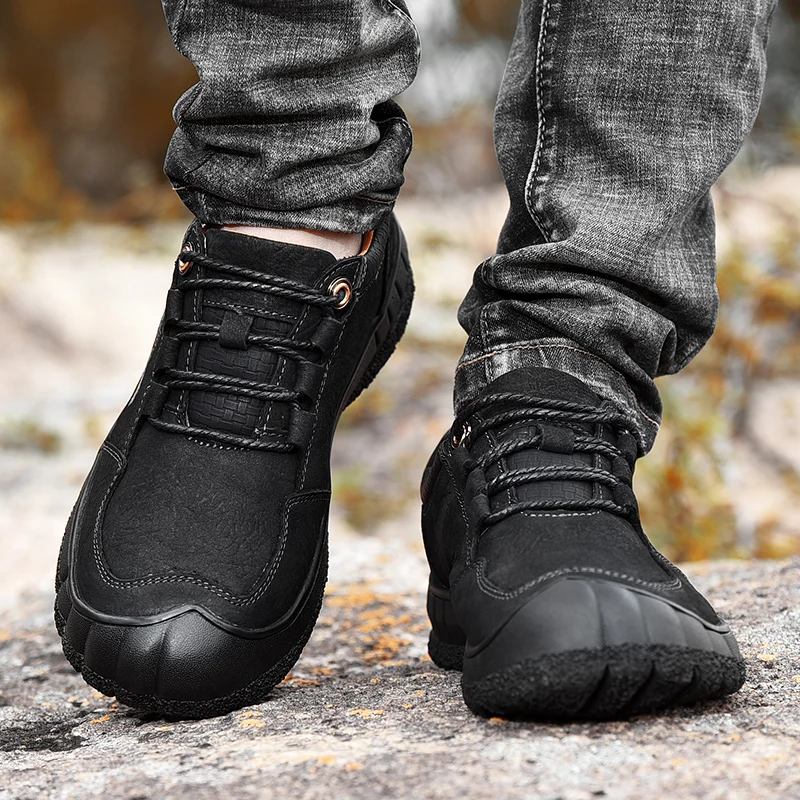 

Весенне-осенняя кожаная удобная мужская обувь на шнуровке, модные роскошные брендовые мужские ботинки, новый дизайн, мужские повседневные кроссовки для походов на открытом воздухе