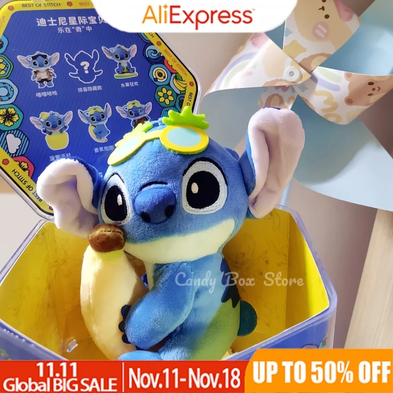 Offizielle Disney Stitch Enjoying It Gründlich Blind Box Kuscheltiere Ziergeschenk Ein exquisites Geschenk, geeignet für Freunde