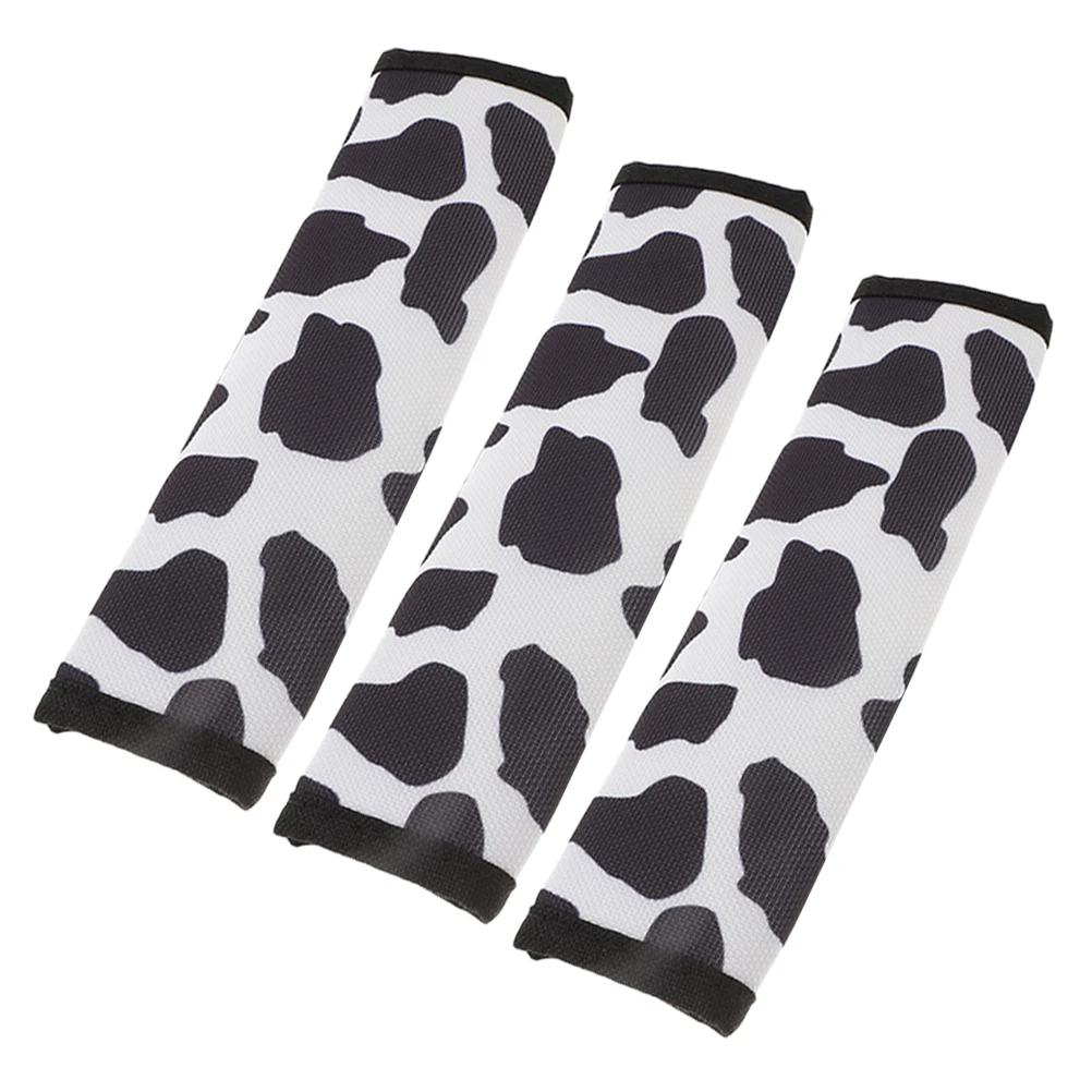 

3Pcs Cow Print Car Cover Pads Easy Install Remove Soft Cushion Accessories Cow Print Covers Cover Car Covers Pads