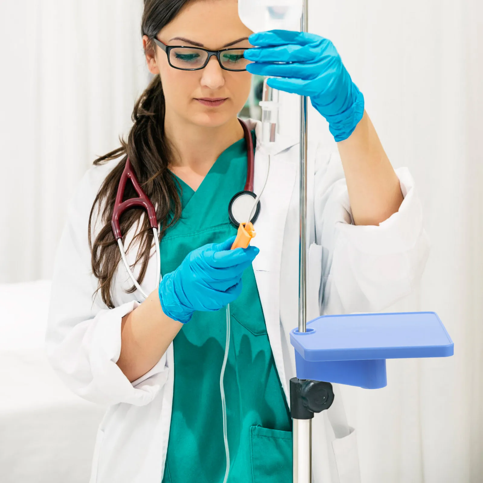 

IV St Accessories Infusion Plastic Tray Drip St Storage Plate Microphone Holder Practical Large Size