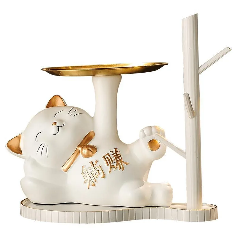 Key storage porch ornaments, shoe cabinets, home furnishing lucky cat decorations, modern minimalist style
