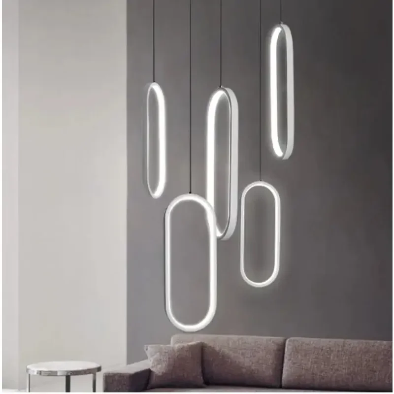 

Black/White Modern Color led pendant lights for living room dining room acrylic aluminum body LED Pendant Lamp