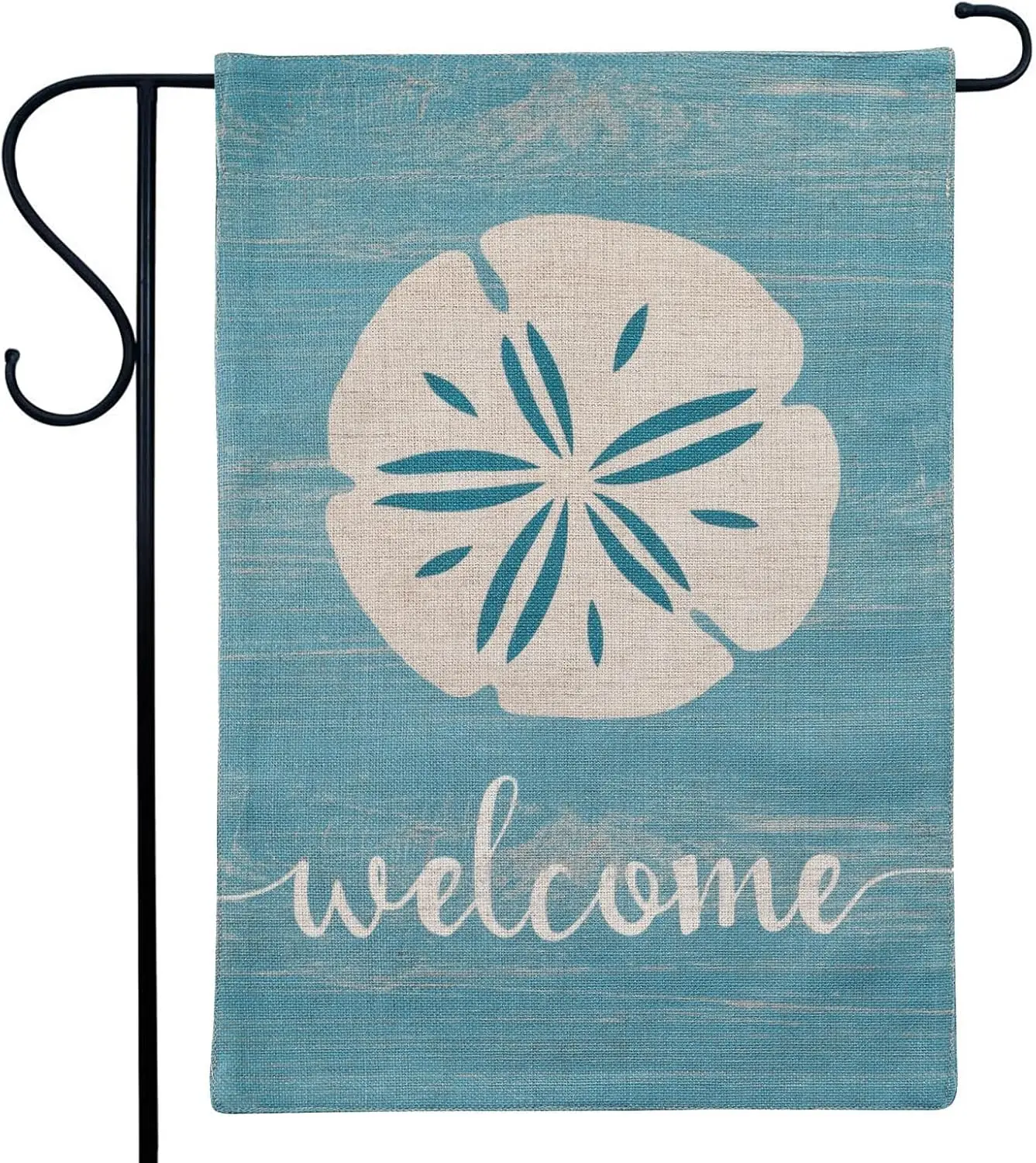 

Trendin Beach Garden Flag 12x18 Double Sided Sand Dollar Small Yard Flags for Outside Burlap Nautical Flags Farmhouse Coastal De