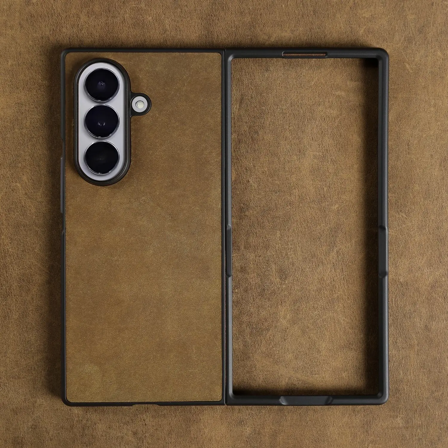 

Чехол из натуральной кожи в стиле ретро Crazy Horse для Samsung Galaxy Fold 7 fold6 5 4, чехол для телефона ручной работы Galaxy Z Fold 6, задняя крышка