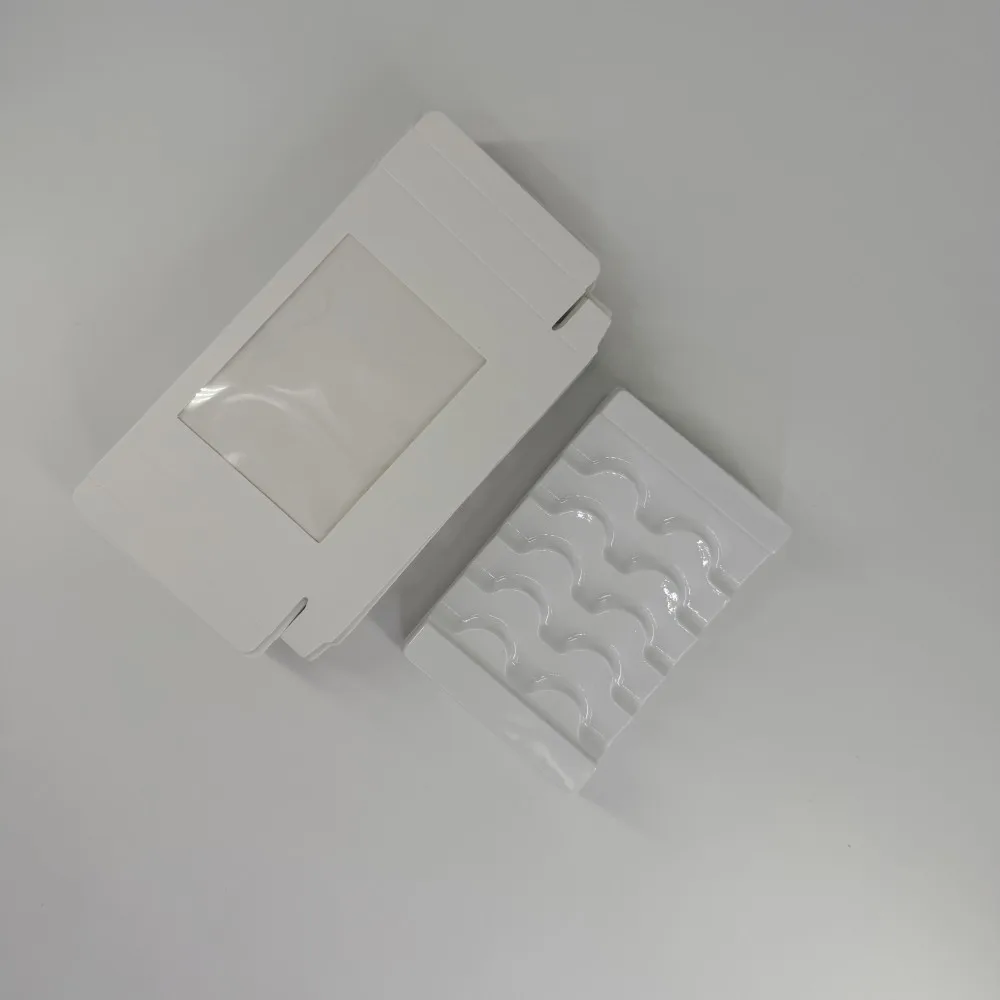 

White and Black Box Empty 5Pairs Lash Box Pink Lash Packaging Come With White Tray