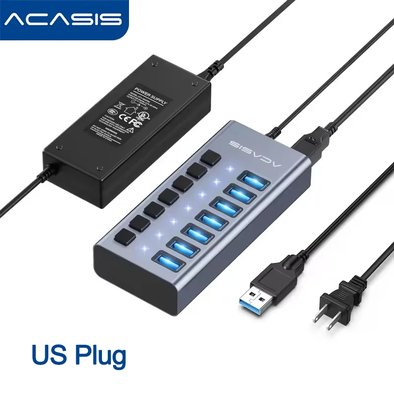 Acasis USB ハブ 10Gbps アルミニウム 7/10/13/16 ポート USB