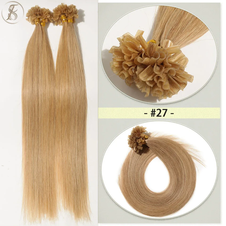 Tess 0,5 g/s u Spitze Haar verlängerungen 50g Micro link Keratin Fusion Echthaar Kapsel vor gebunden braun blond natürliche Haar verlängerung – Detail 14
