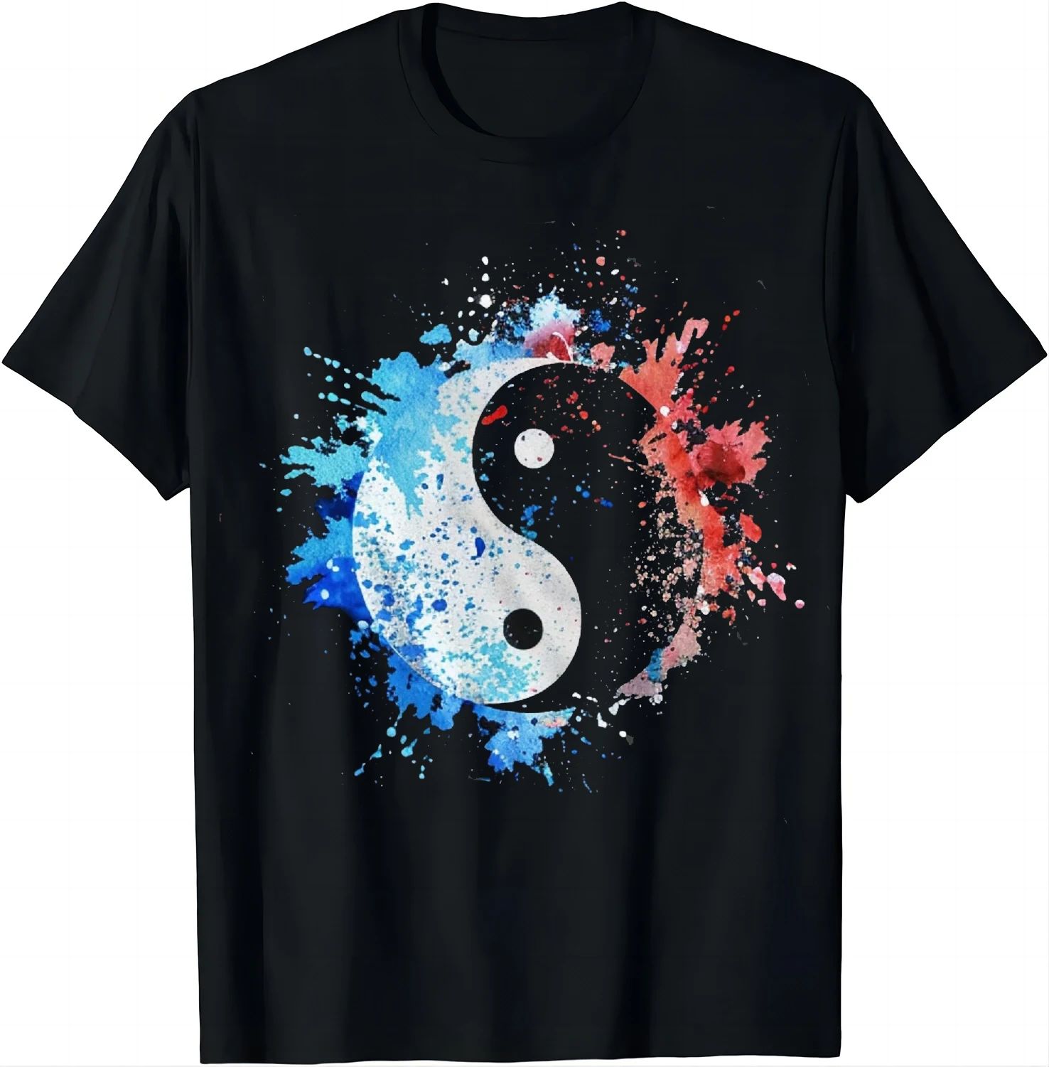 Ying Yang Whispy Feng Shui Taijitu Yin Yang T-Shirt Chinese Traditional Cultural Characteristics Clothes Men Clothing Streetwear