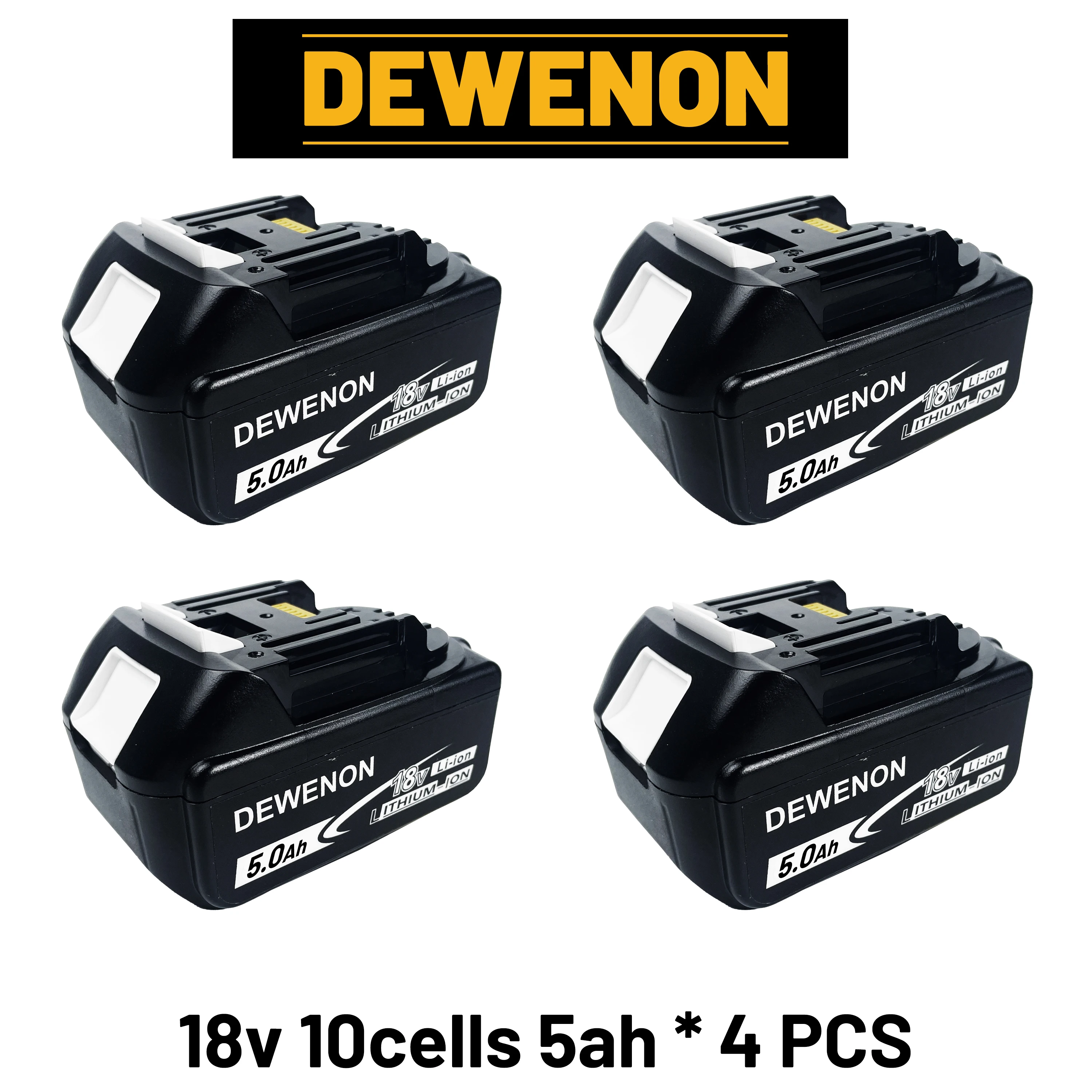 DEWENON Original for Makita 18V 5Ah for Makita Battery BL1830B BL1850B BL1850 BL1840 BL1860 BL1815 R
