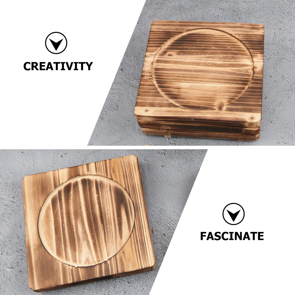 

Heat Insulation Pad Wooden Stone Bowl Mat Wood Material Heat Proof Pad Stone Pot Holder Kitchen Accessory