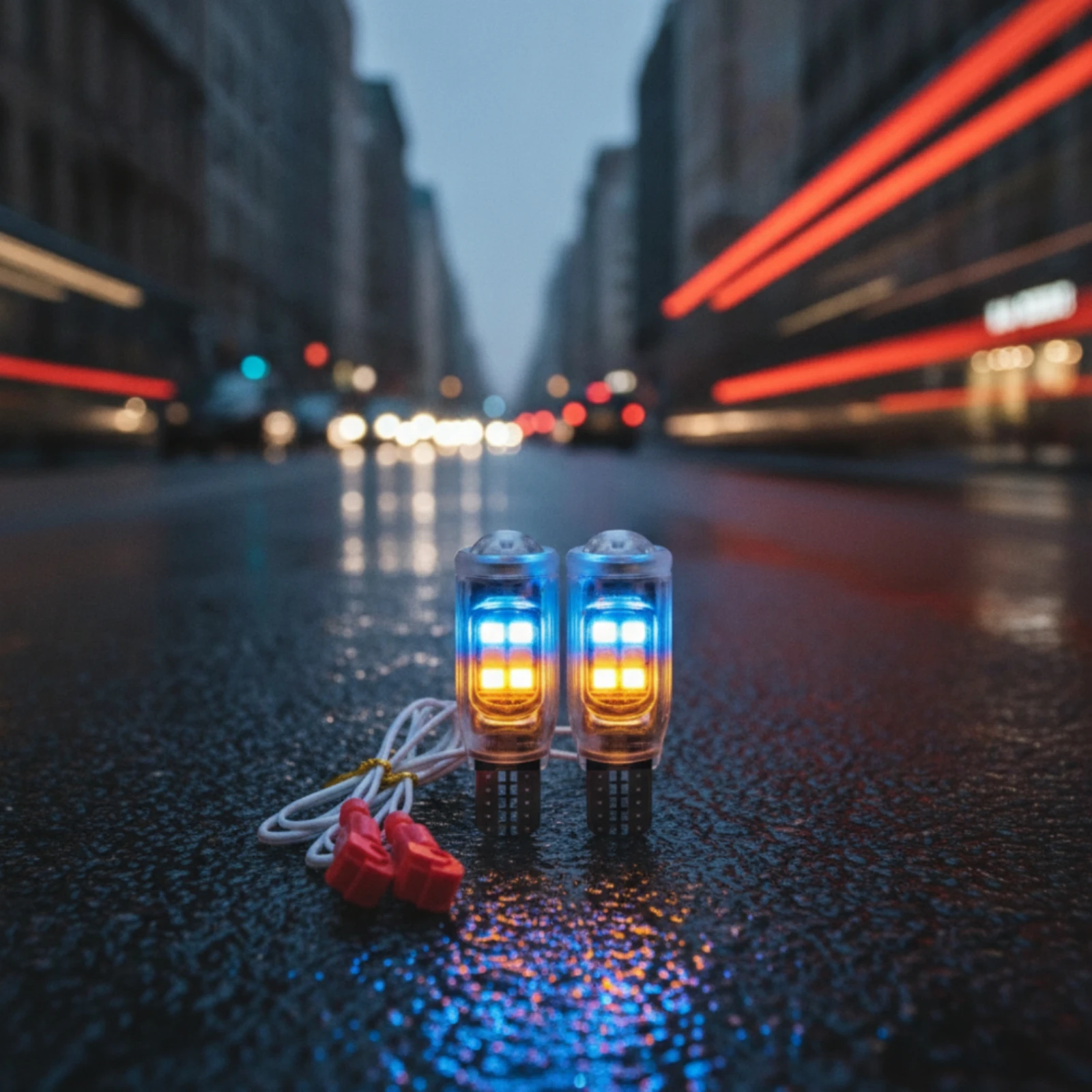 T15 LED Bulb Wedge Base Turn Indicator Bulb Low Power Consumption Super Bright for Motorcyclists