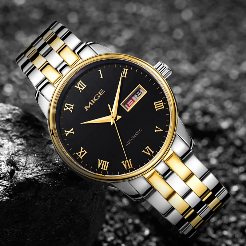 MIGE Orologi da uomo 2025 Nuovo orologio meccanico automatico per uomo Moda Warterproof Top Brand Orologio da polso di lusso in acciaio inossidabile