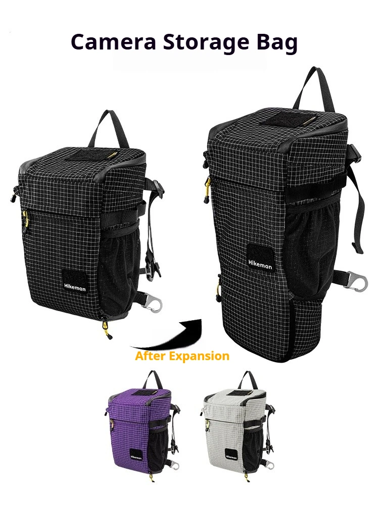 HIKEMAN Camera Bag Lightweight DSLR Storage Pack Extensible Photography Bag