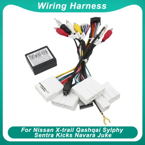 Adaptador de conector de arnés de cableado de Radio de coche android, caja Canbus para Nissan x-trail Qashqai Sylphy Sentra Kicks Navara Juke