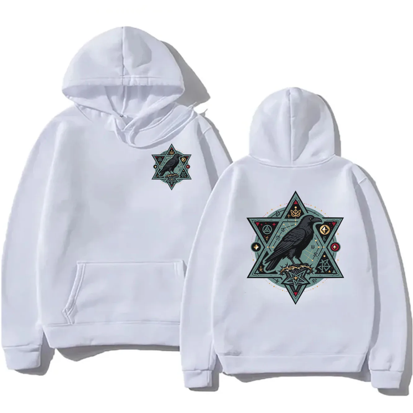 Moletom com capuz com estampa de pássaro oriental da sorte retrô elegante para mulheres, moletom com capuz confortável