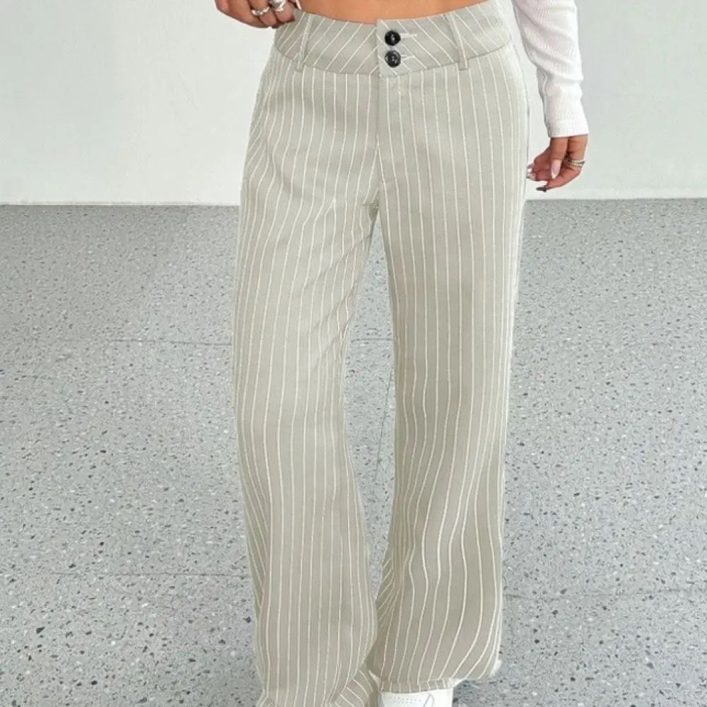Womens Womens Slim Flare Trousers Striped Pants Summer Office Casual Formal Wear Fashion Korean Style Elegant Leggings Trend - Aliexpress Deal
