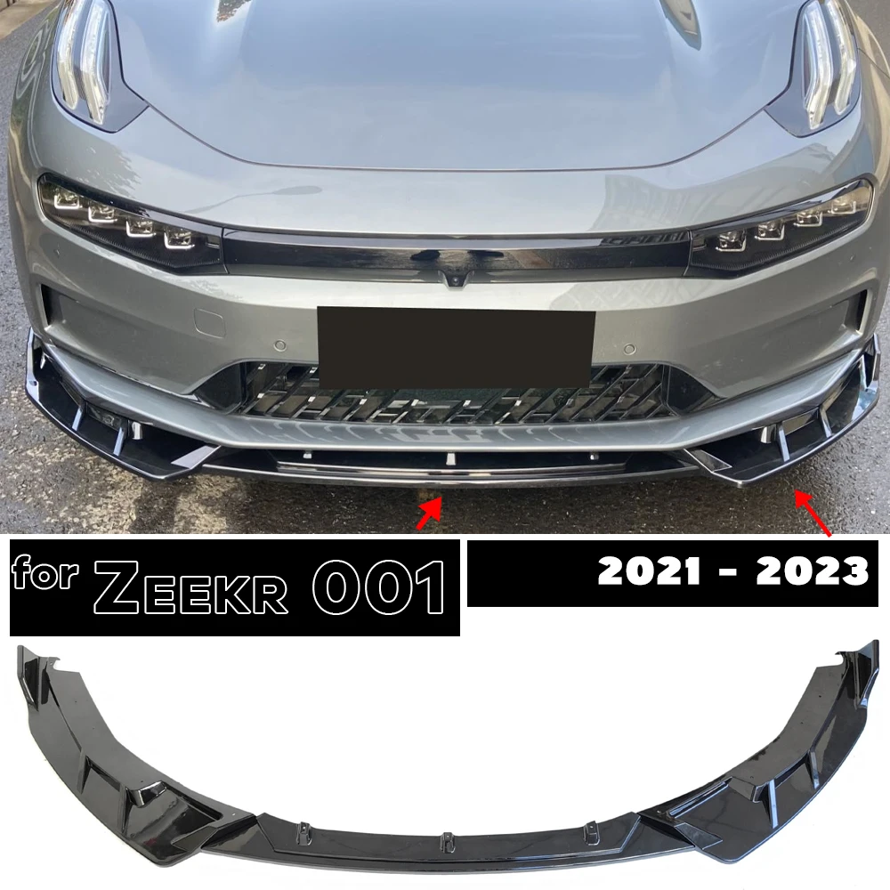 Gloss Black Carbon Printing paraurti anteriore Cupspoiler Lip per Zeekr 001 ME YOU (non per l\'aggiornamento 2024, non per FR)