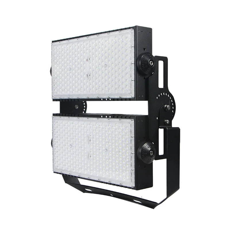 High Lumen Output Dual-module Adjustable LED Floodlight IP65 Aluminum Housing CRI 70 Lightweight 5-Year Warranty 30-120 Beam
