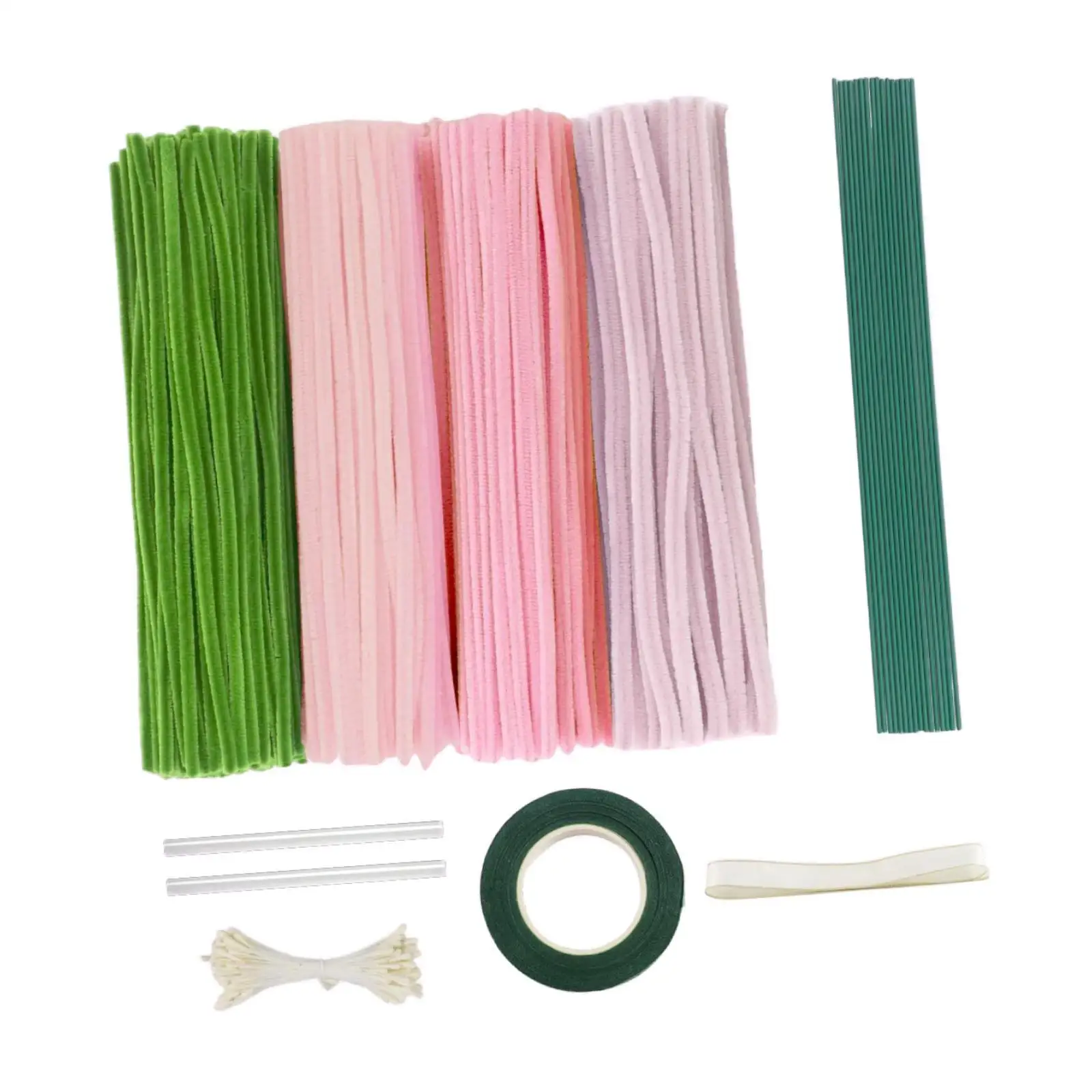 Pipe Cleaners Craft Accessories Chenille Stems DIY Bouquet Supplies for Mother Day Festival Celebrations Birthday Wedding view 2
