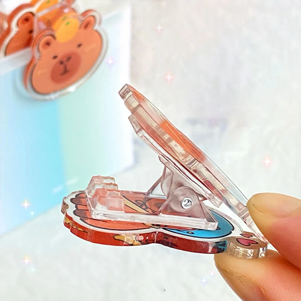 Fashion Acrylic Capybara Note Holder Double Sided Cartoon File Folder Cute Guinea Pig Folder School Office Supplies