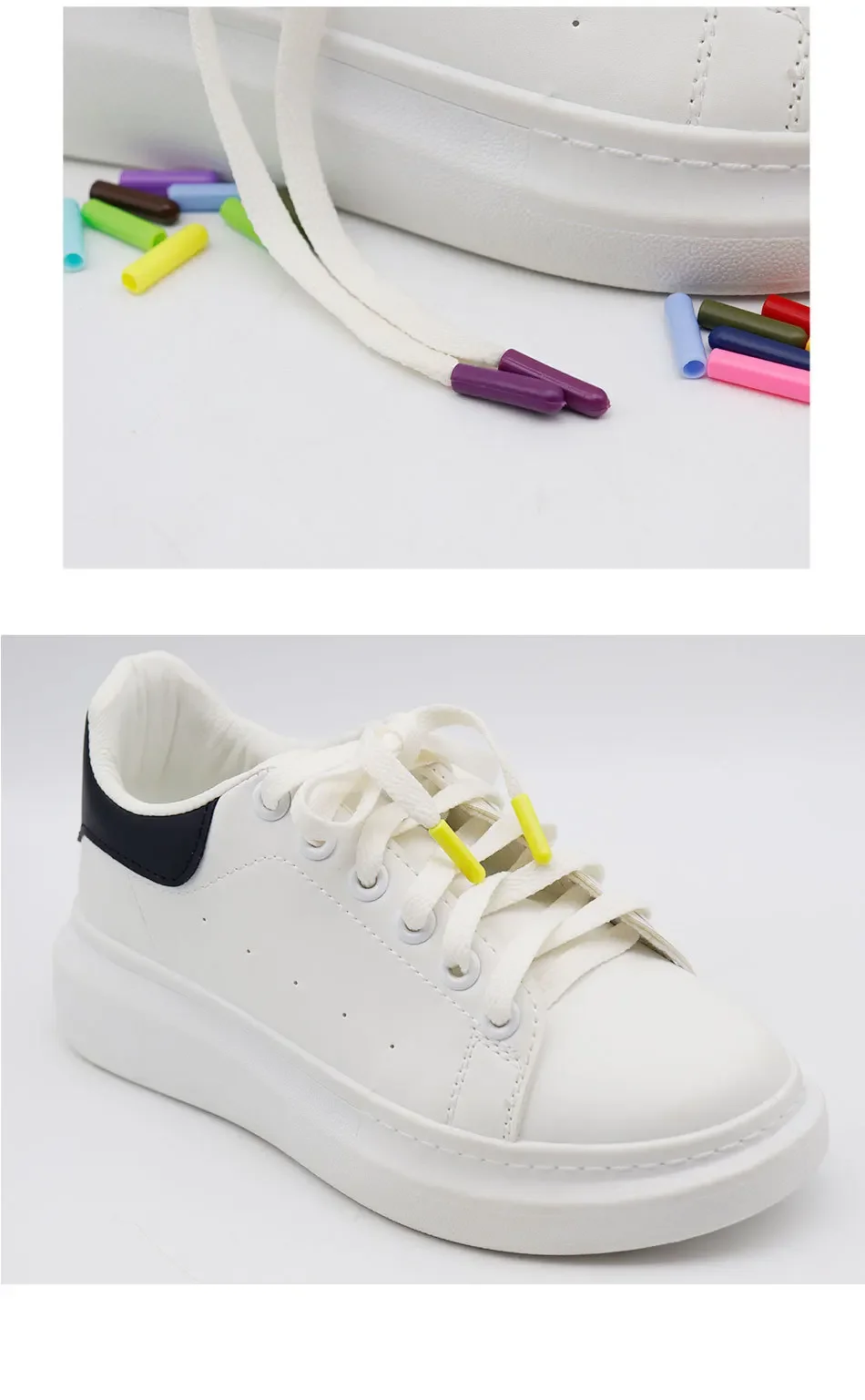 4Pcs Schnürsenkel Kappen Runde Kugel Kopf Bunte Kunststoff Kappe Schnürsenkel Kopf Gepäck Kleidung Seil Kopf Schuhe Dekorative Zubehör – Detail 10