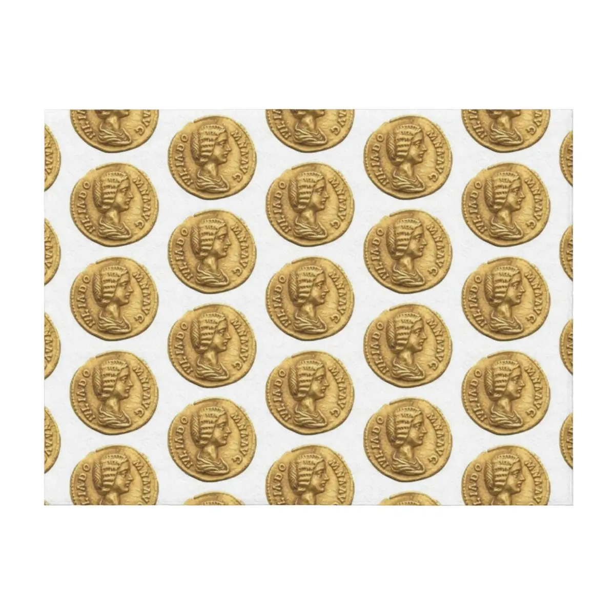 Manta con forma de moneda de Aureus dorada de Julia Domna, sofá gigante a cuadros, manta decorativa cálida para invierno