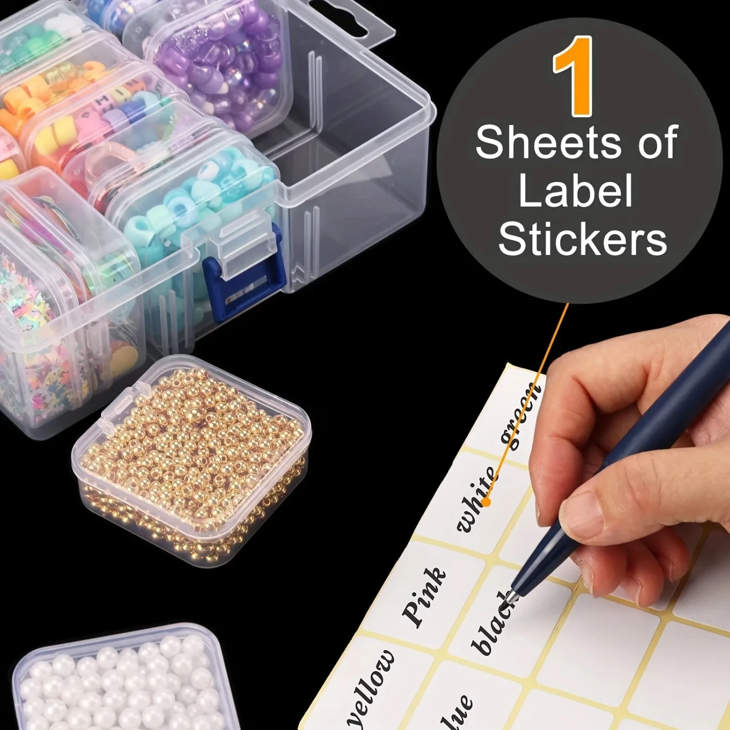

14pcs in 1 Set Beaded Box Nail Art Jewelry Earring Seed Beads Bottle DIY Painting Rhinestone Craft