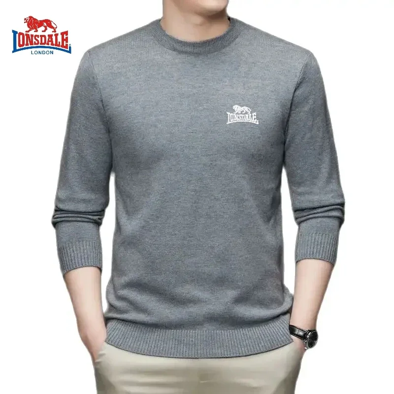 

Spring and Autumn Men's Thin Knitted Long Sleeve Round Neck Sweater New Luxury Fashion Business Leisure Multi Functional Top