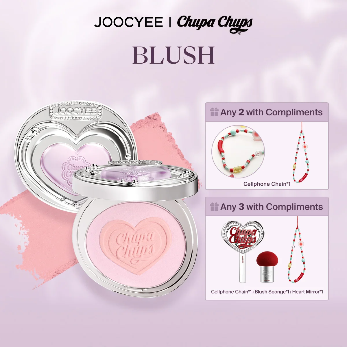 JOOCYEE x Chupa Chups BLUSH Long-lasting Easy to Blend Natural and Gradient